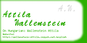attila wallenstein business card